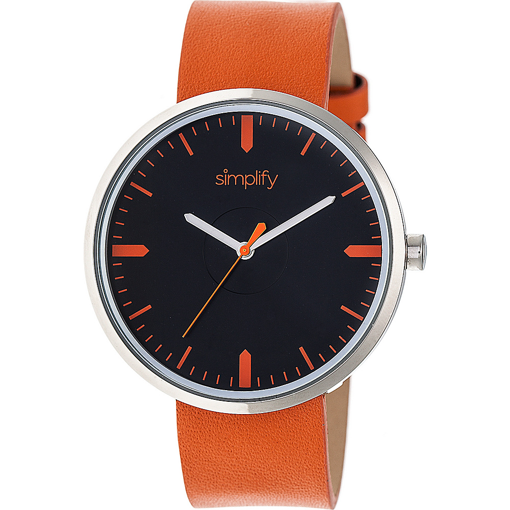 Simplify The 4500 Unisex Watch Orange Silver Black Simplify Watches