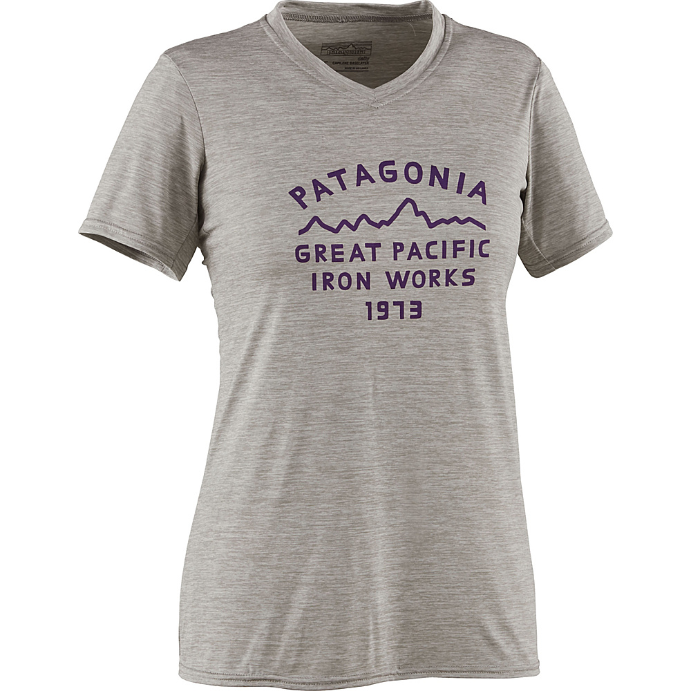 Patagonia Womens Capilene Daily Graphic T Shirt L Arched Type 73 Drifter Grey Heather Patagonia Men s Apparel