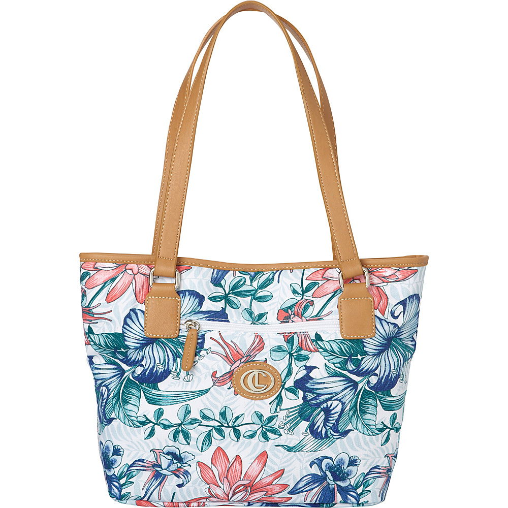 Aurielle Carryland Floral Paradise Shopper Tote Blue Multi Aurielle Carryland Fabric Handbags