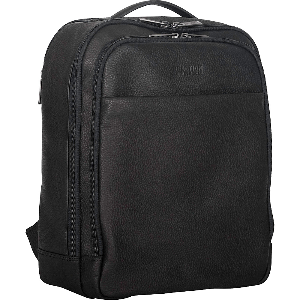 Kenneth Cole Reaction The Modern Wolf Back Pebbled Colombian Leather Slim 15 Computer Backpack Black Kenneth Cole Reaction Business Laptop Backpacks