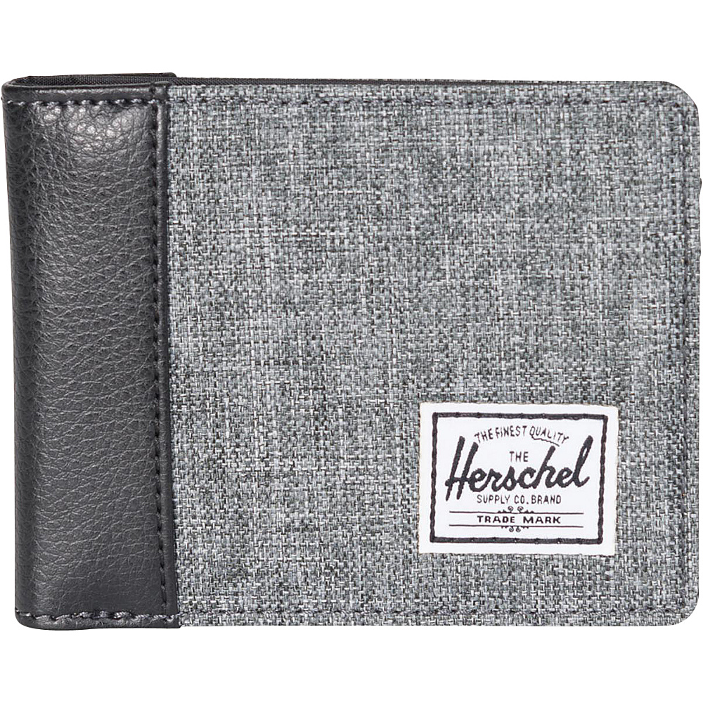 Herschel Supply Co. Edward Bi Fold Wallet Raven Crosshatch Black Synthetic Leather Herschel Supply Co. Men s Wallets