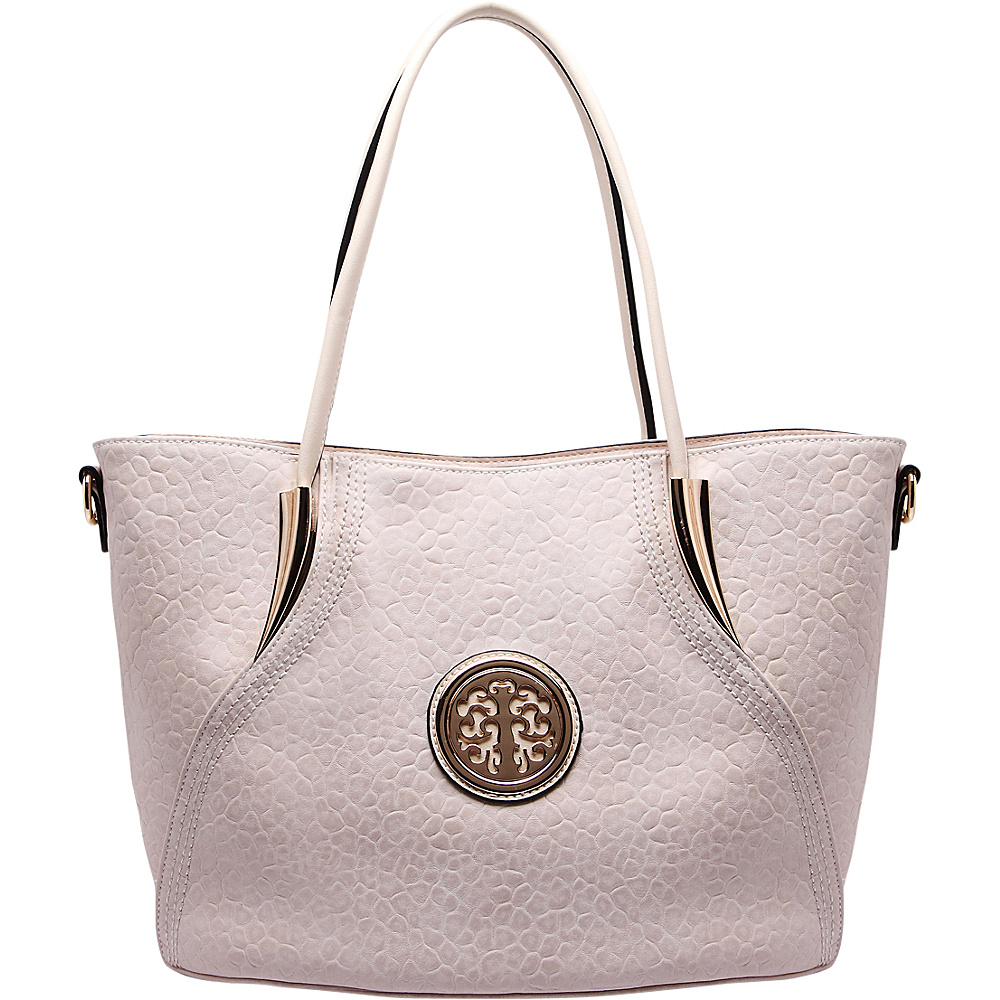 MKF Collection Selma Embossed Tote Beige MKF Collection Manmade Handbags