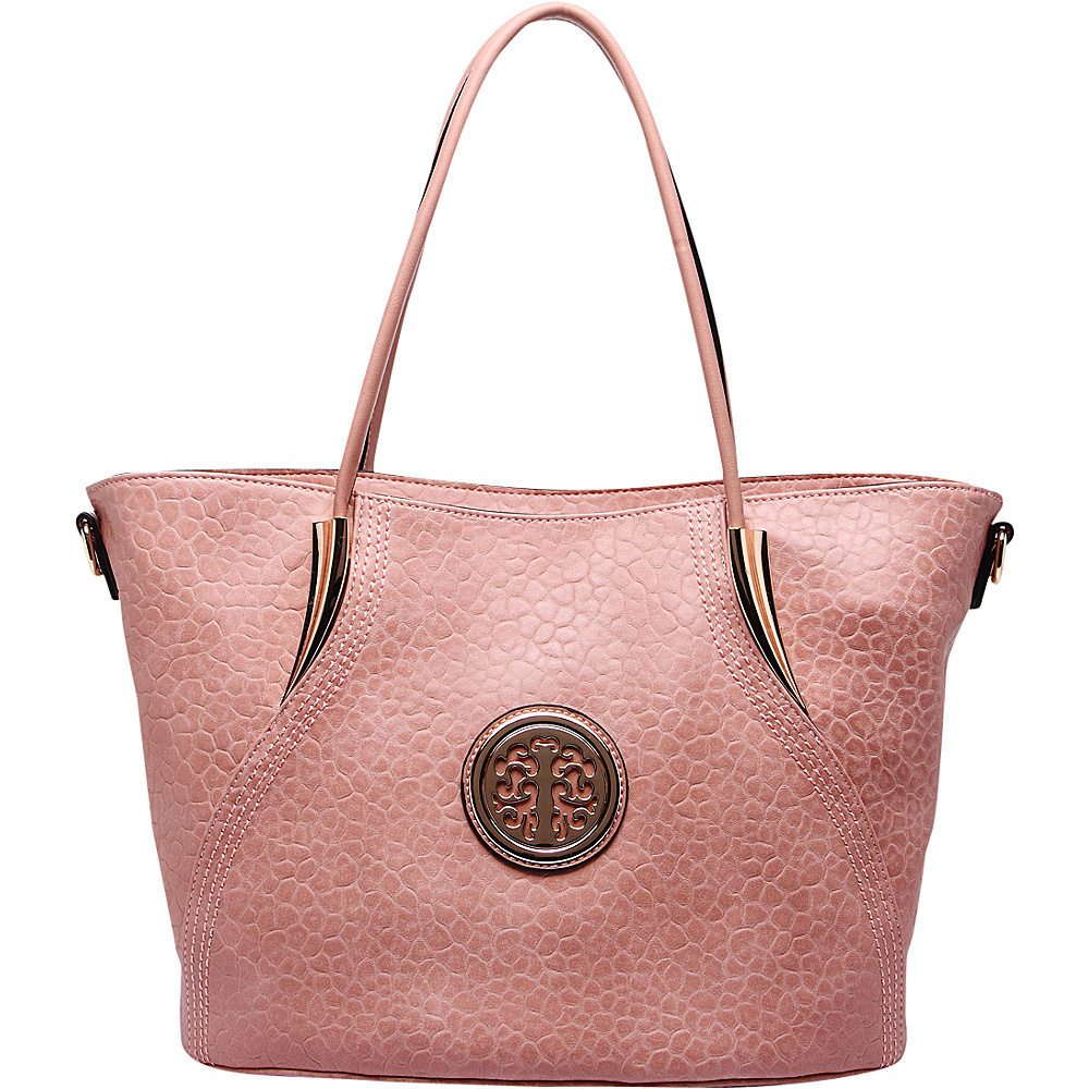 MKF Collection Selma Embossed Tote Pink MKF Collection Manmade Handbags