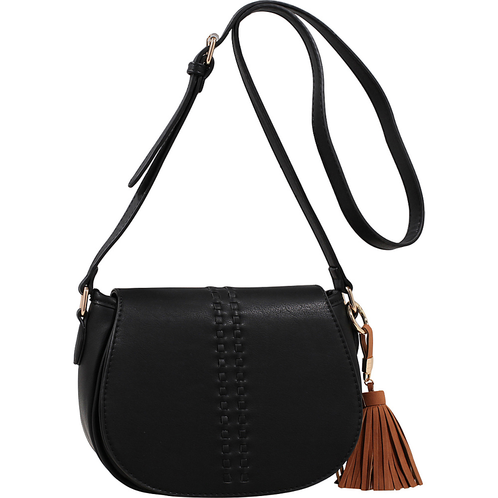 MKF Collection Rebecca Tassel Saddle Bag Black MKF Collection Leather Handbags