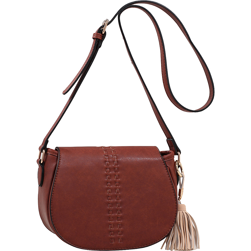 MKF Collection Rebecca Tassel Saddle Bag Brown MKF Collection Leather Handbags