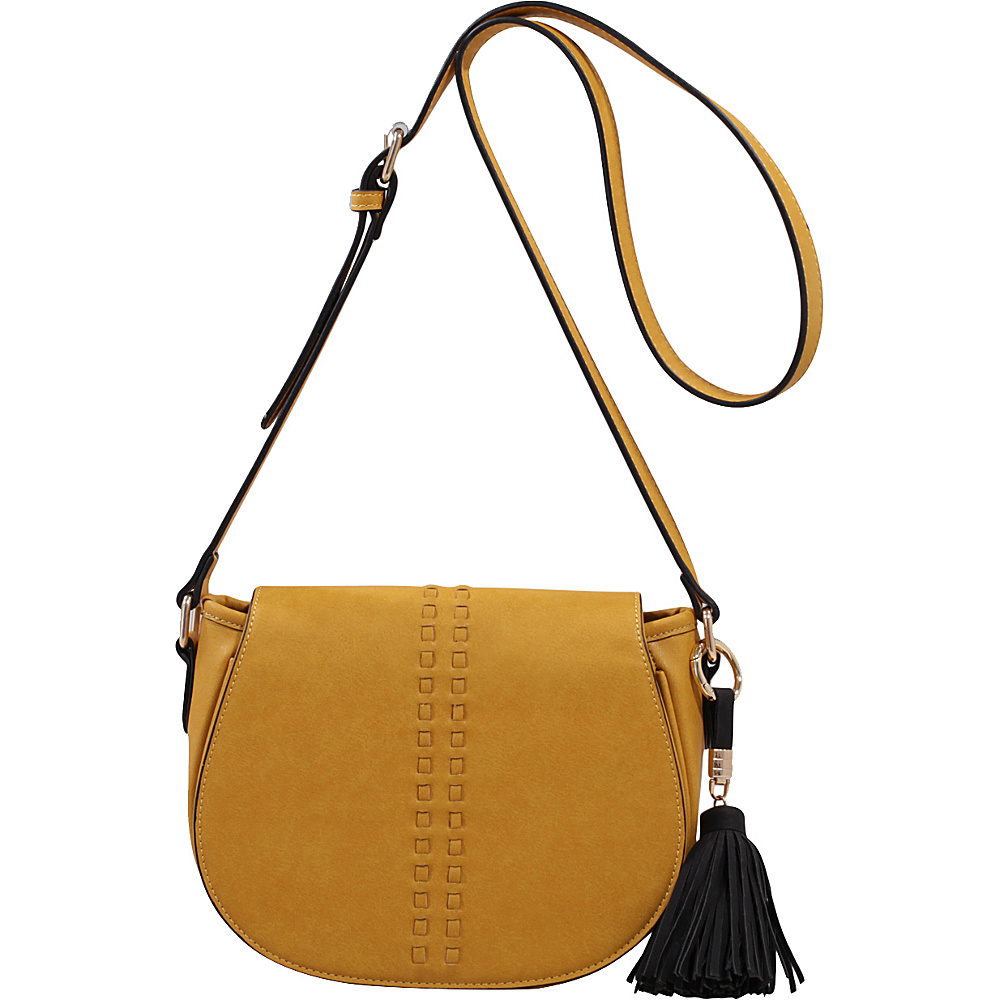 MKF Collection Rebecca Tassel Saddle Bag Mustard MKF Collection Leather Handbags
