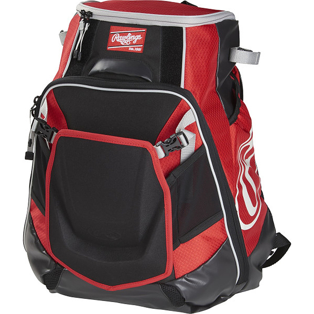 Rawlings Sports Baseball 2 Bat Velo Backpack Scarlet Rawlings Sports Sport Bags