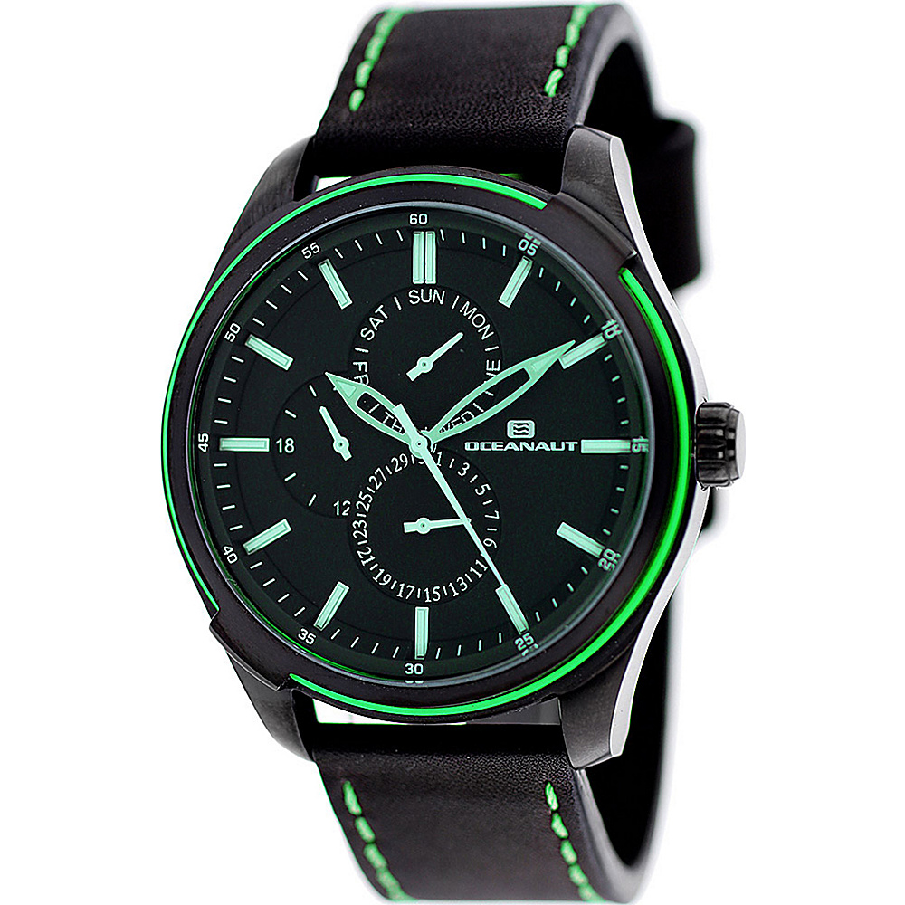 Oceanaut Watches Men s Night Watch Green tinted Black Oceanaut Watches Watches