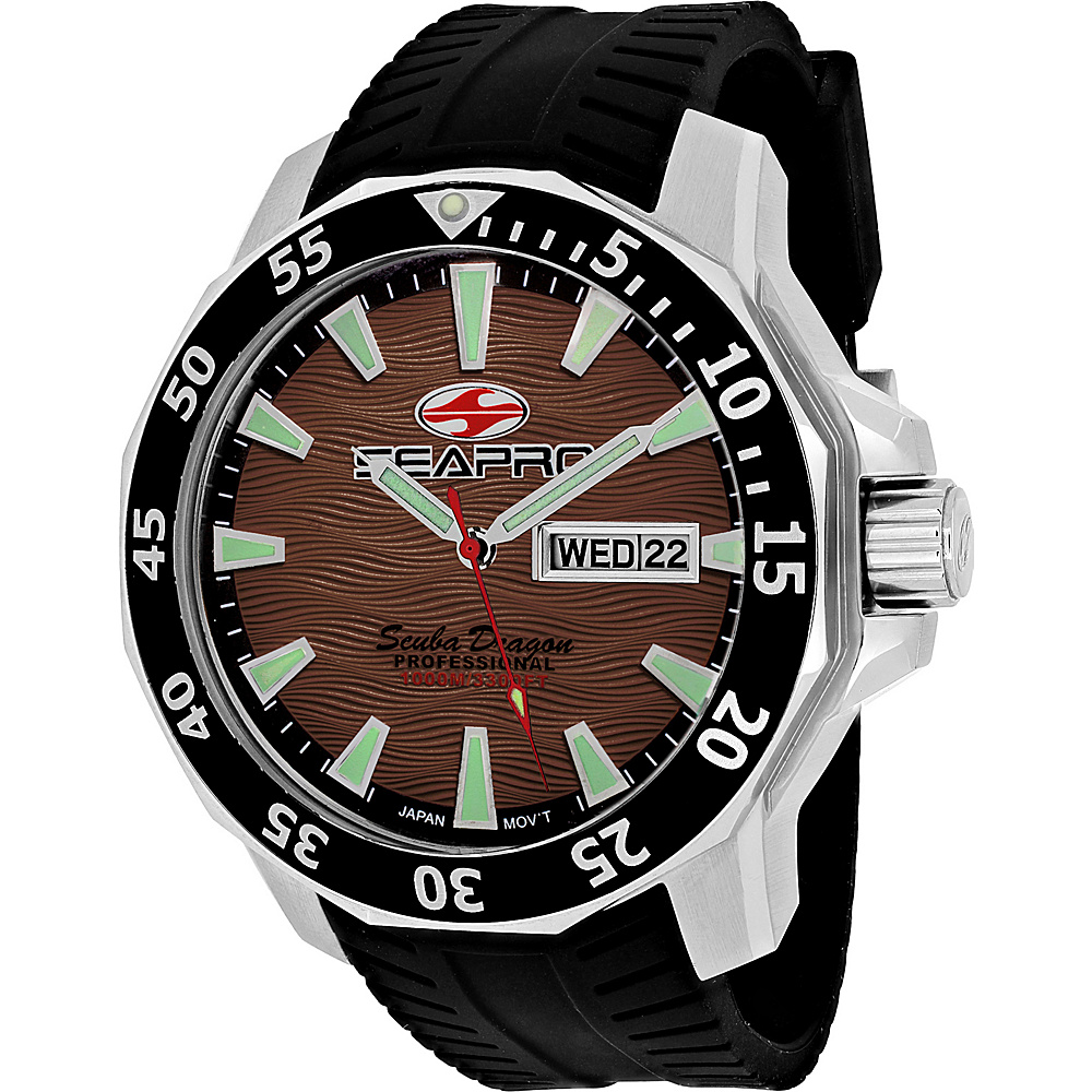 Seapro Watches Men s Scuba Dragon Diver Limited Edition 1000 Me Watch Brown Seapro Watches Watches