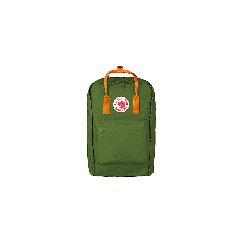 Fjallraven Kanken 17 Backpack Leaf Green Burnt Orange Fjallraven Laptop Backpacks