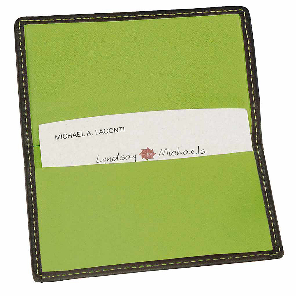 Royce Leather Business Card Case Metro Collection Black Key Lime Green Royce Leather Business Accessories