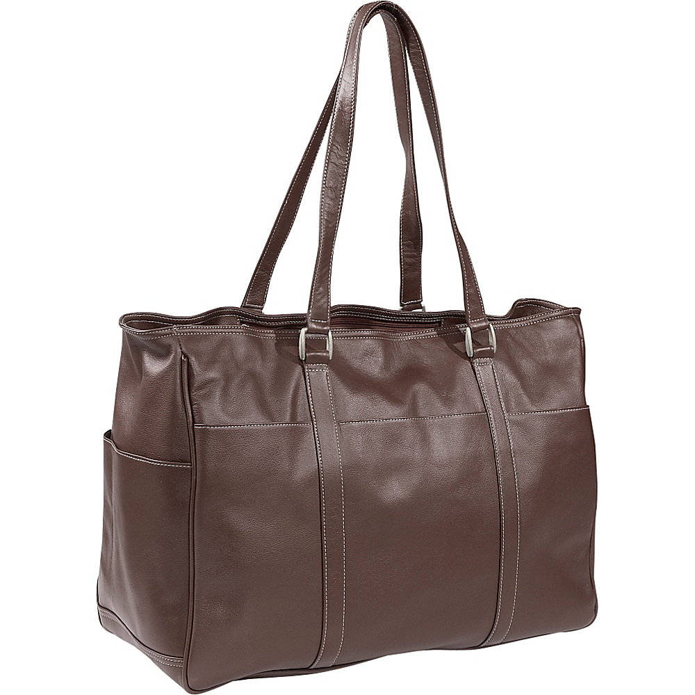 Piel Women s Large Business Tote Chocolate