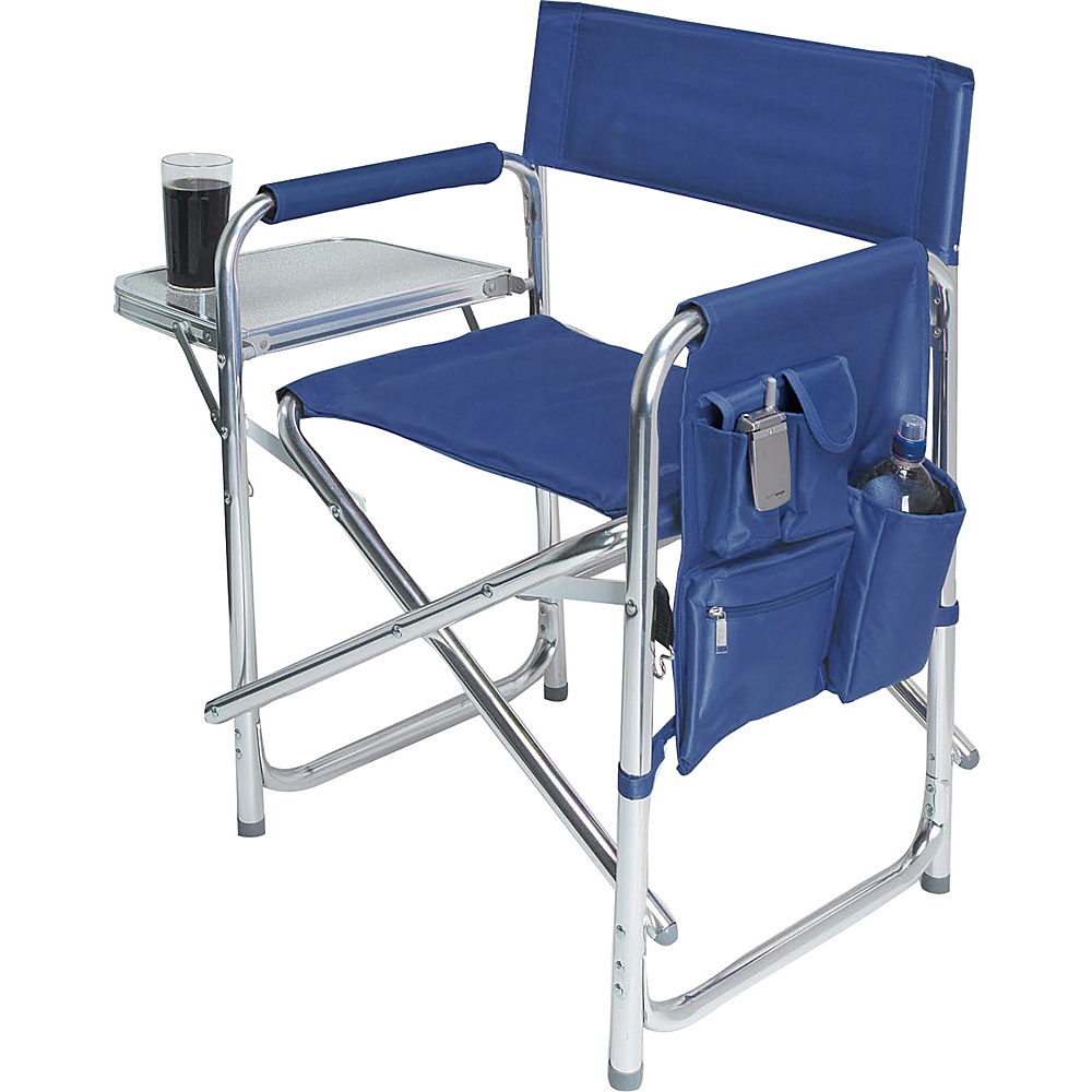 Picnic Time Sports Chair Navy Blue