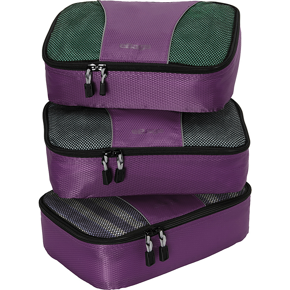 eBags Small Packing Cubes 3pc Set Eggplant