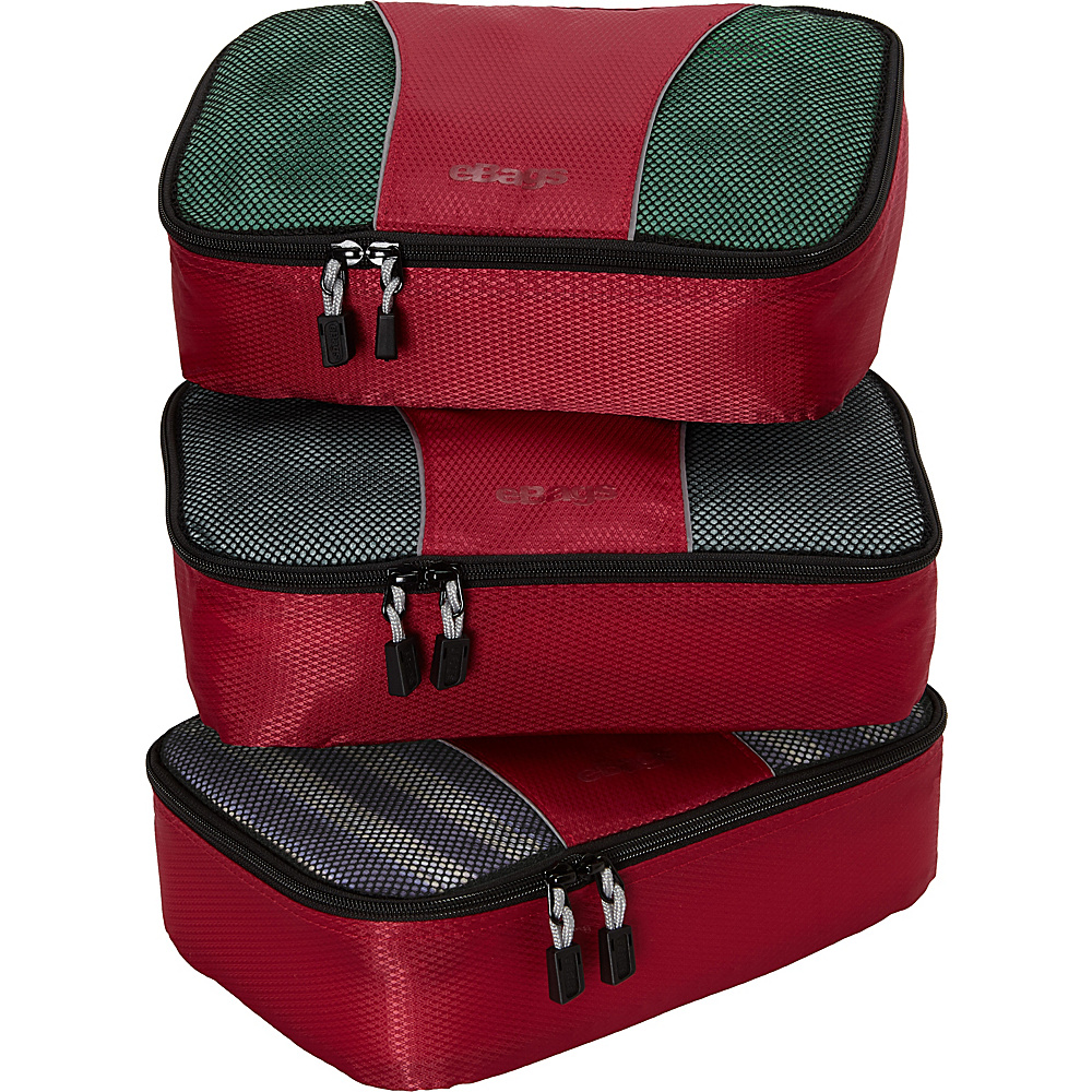 eBags Small Packing Cubes 3pc Set Raspberry