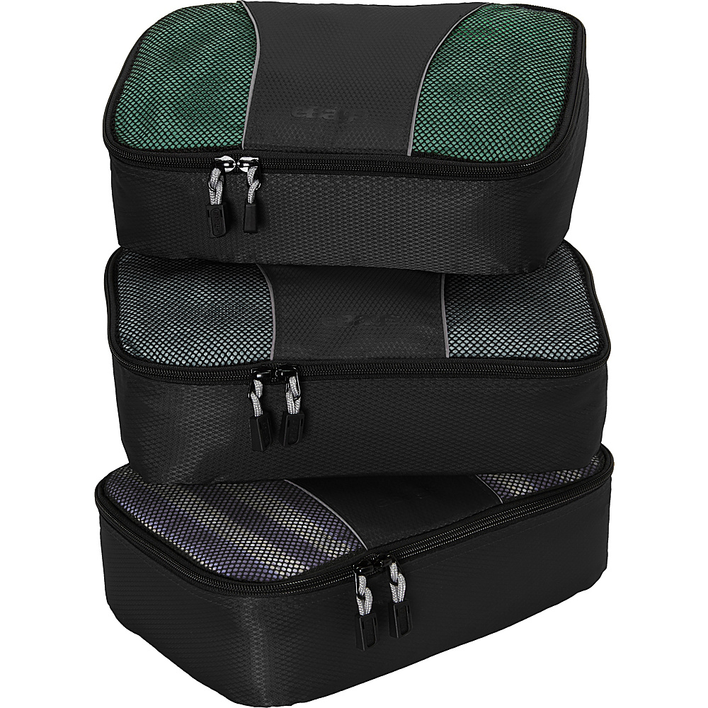 eBags Small Packing Cubes 3pc Set Black