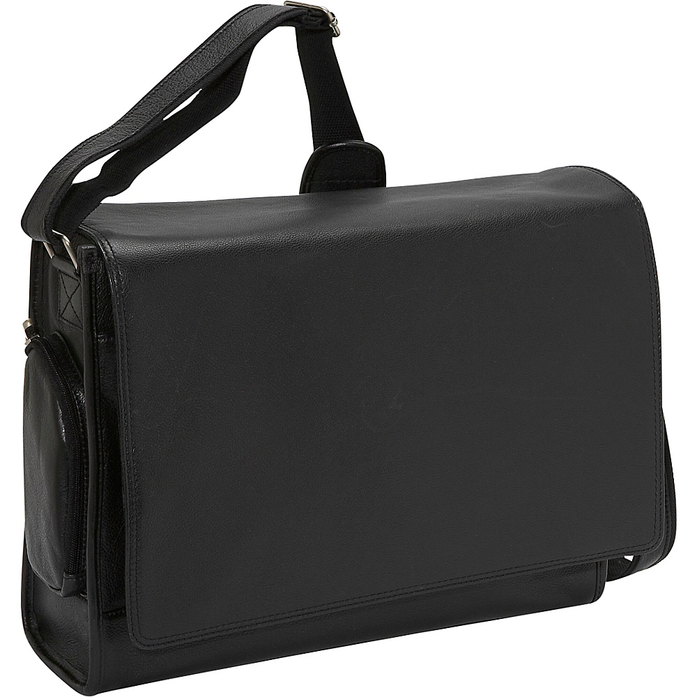 Bellino The Cancun Leather Computer Sling Black Bellino Messenger Bags