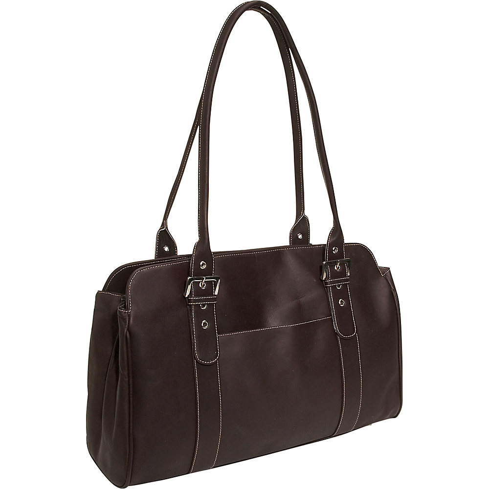 Piel Leather Working Tote Bag Chocolate