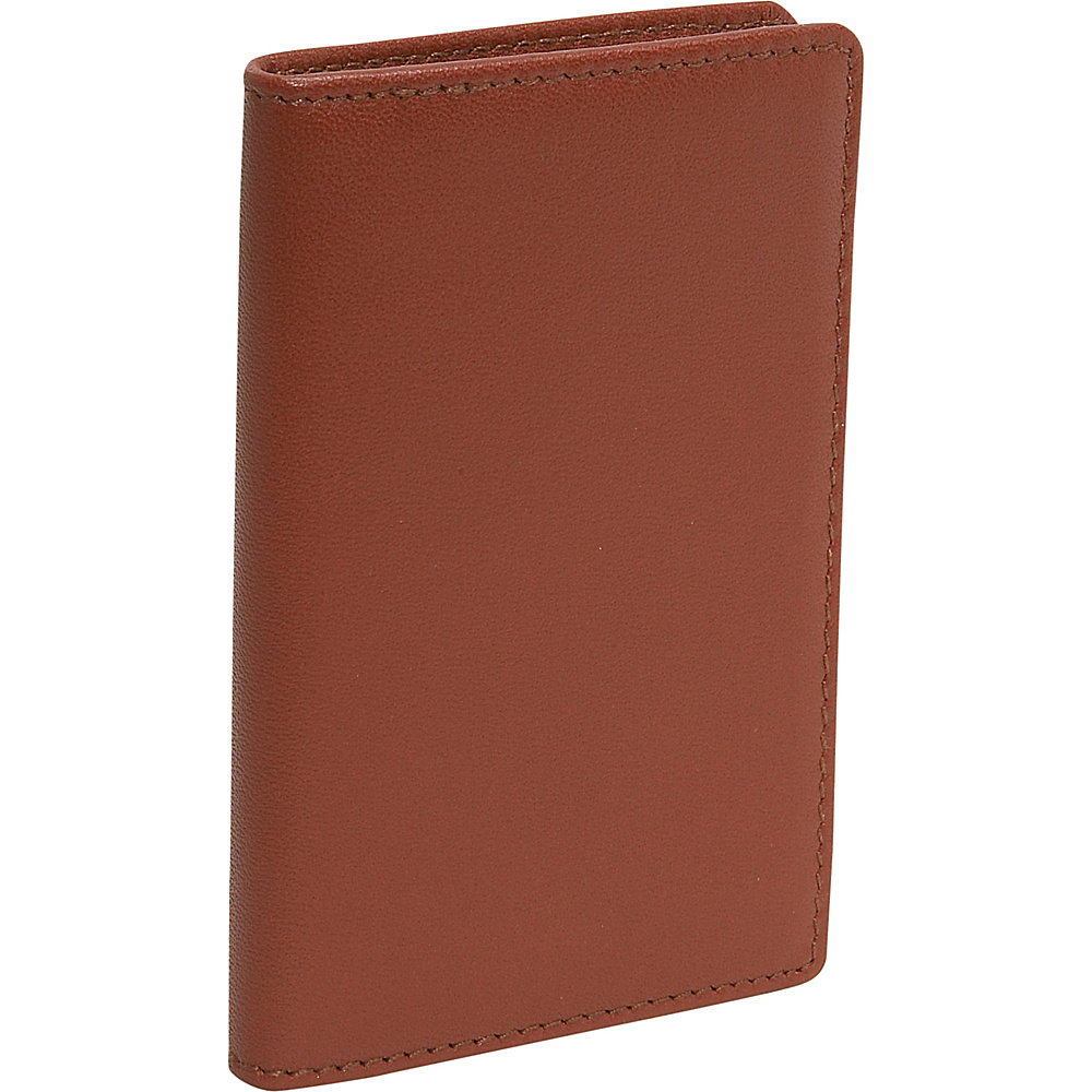 Budd Leather Cowhide Leather Credit Card Case Brown