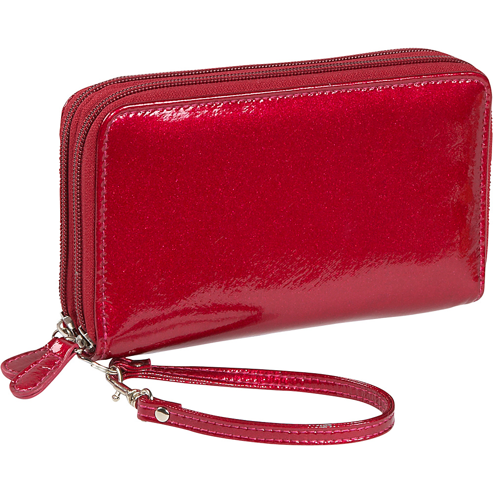 Soapbox Bags All in One Wallet Red Pink Glitter