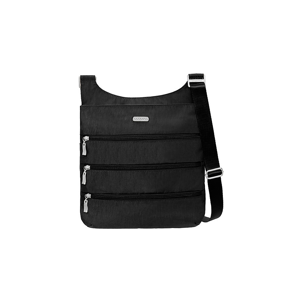 baggallini Big Zipper Bagg with RFID Black Sand baggallini Fabric Handbags