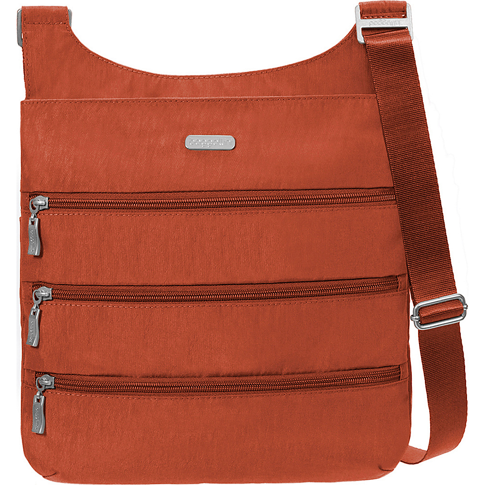 baggallini Big Zipper Bagg with RFID Curry baggallini Fabric Handbags