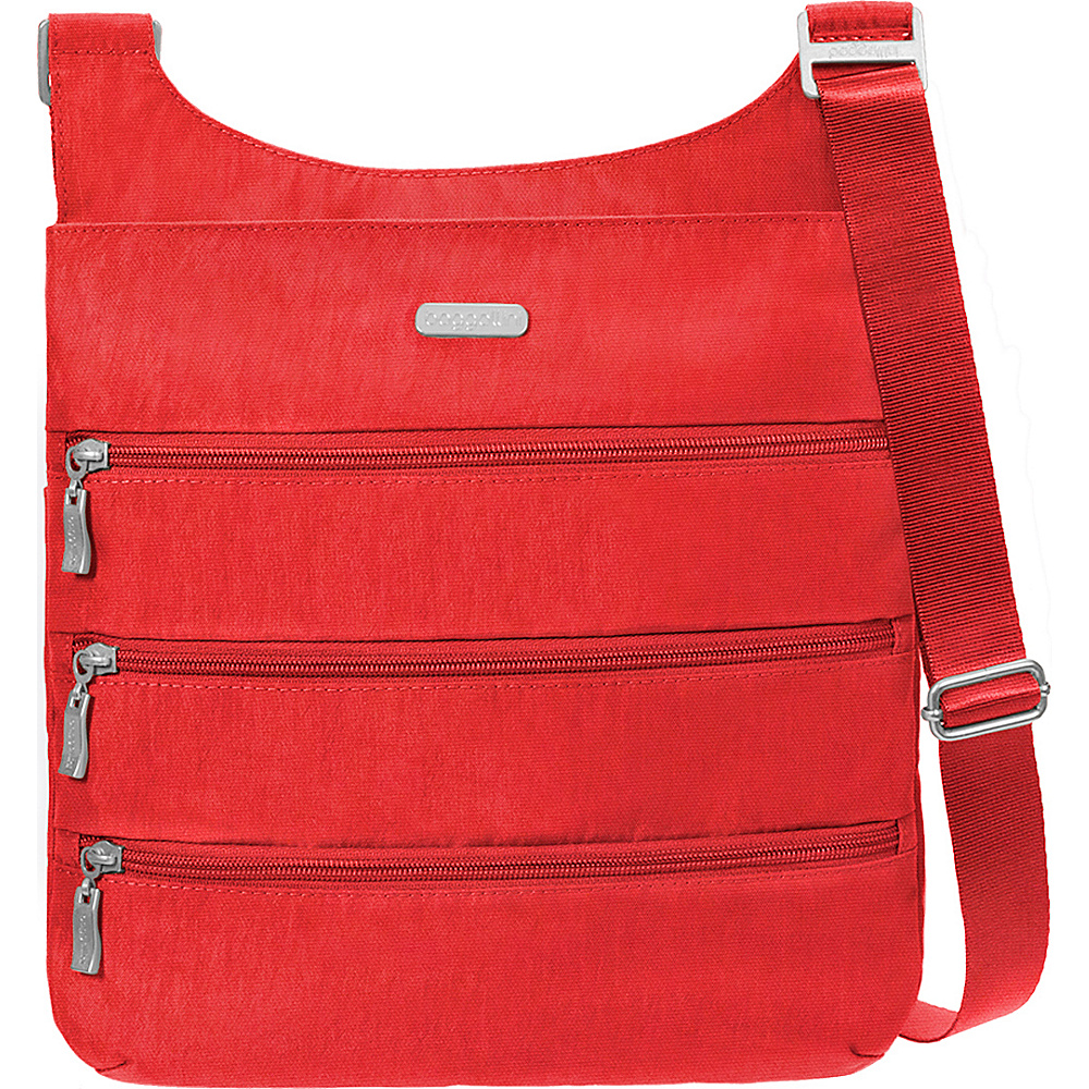 baggallini Big Zipper Bagg with RFID Tropical Stripe baggallini Fabric Handbags