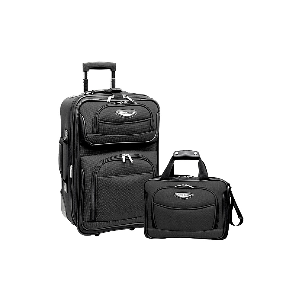 Traveler s Choice Amsterdam 2pc Carry On Luggage Set Gray Traveler s Choice Luggage Sets