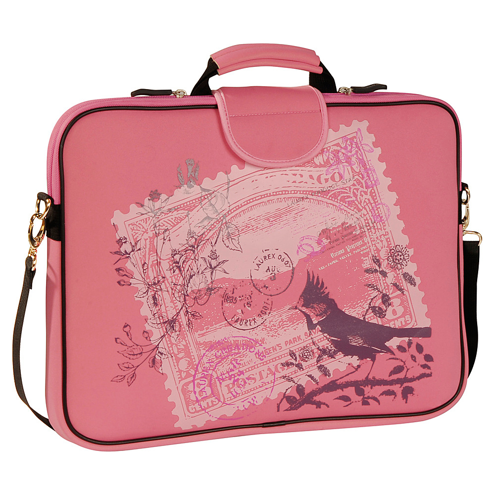 Laurex 17 Laptop Sleeve Pink Birdy Stamp Laurex Electronic Cases