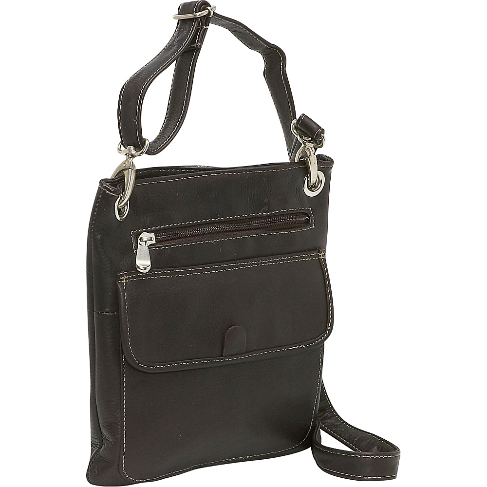 Le Donne Leather Slim Crossbody Caf