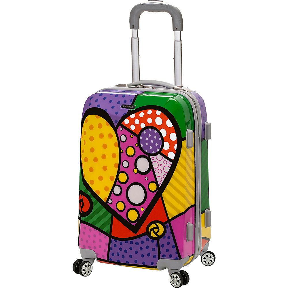 Rockland Luggage 20 Vision Polycarbonate Carry On HEART Rockland Luggage Hardside Carry On