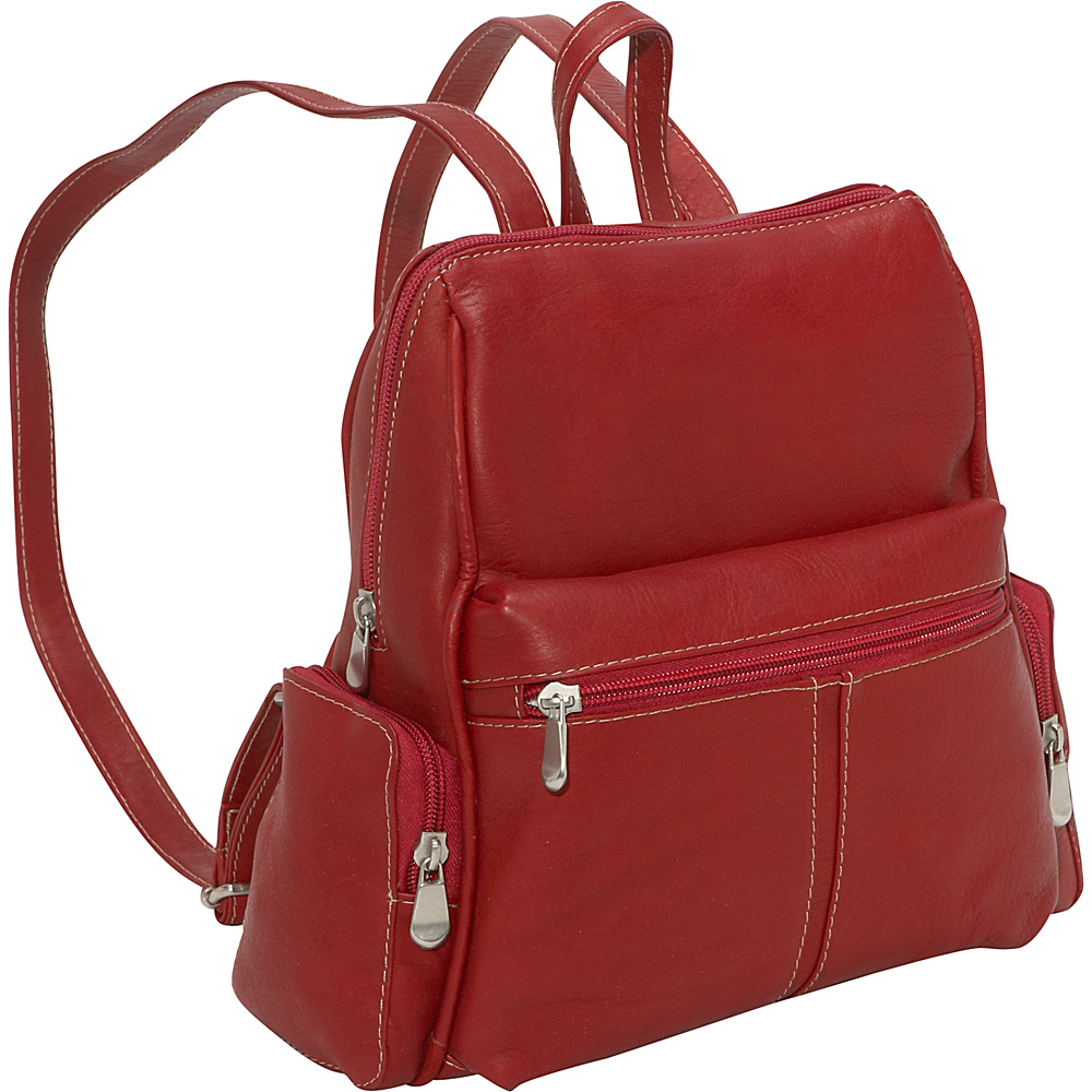 Le Donne Leather Zip Around Backpack Purse Red Le Donne Leather Leather Handbags
