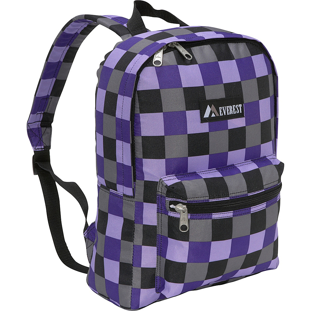 Everest Basic Pattern Backpack Purple Bold Plaid