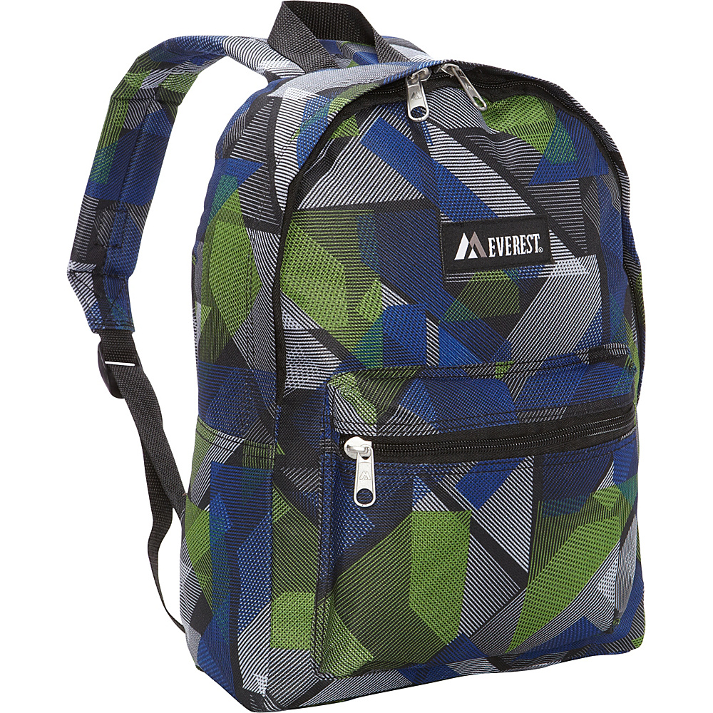 Everest Basic Pattern Backpack Blue Green Geometric Everest Everyday Backpacks