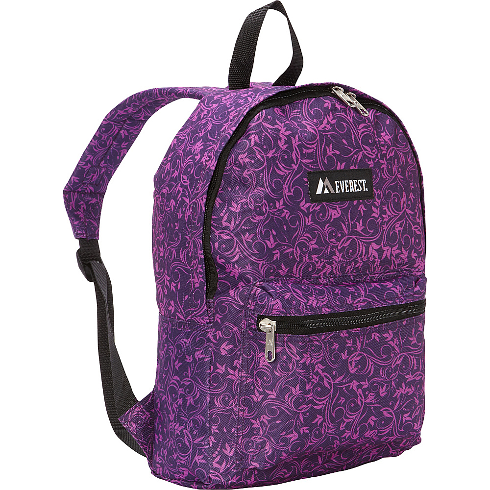 Everest Basic Pattern Backpack Purple Vines Everest Everyday Backpacks