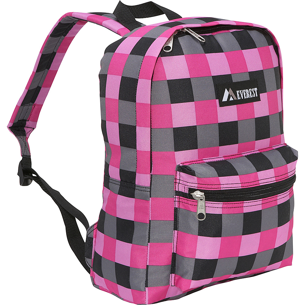 Everest Basic Pattern Backpack Pink Bold Plaid