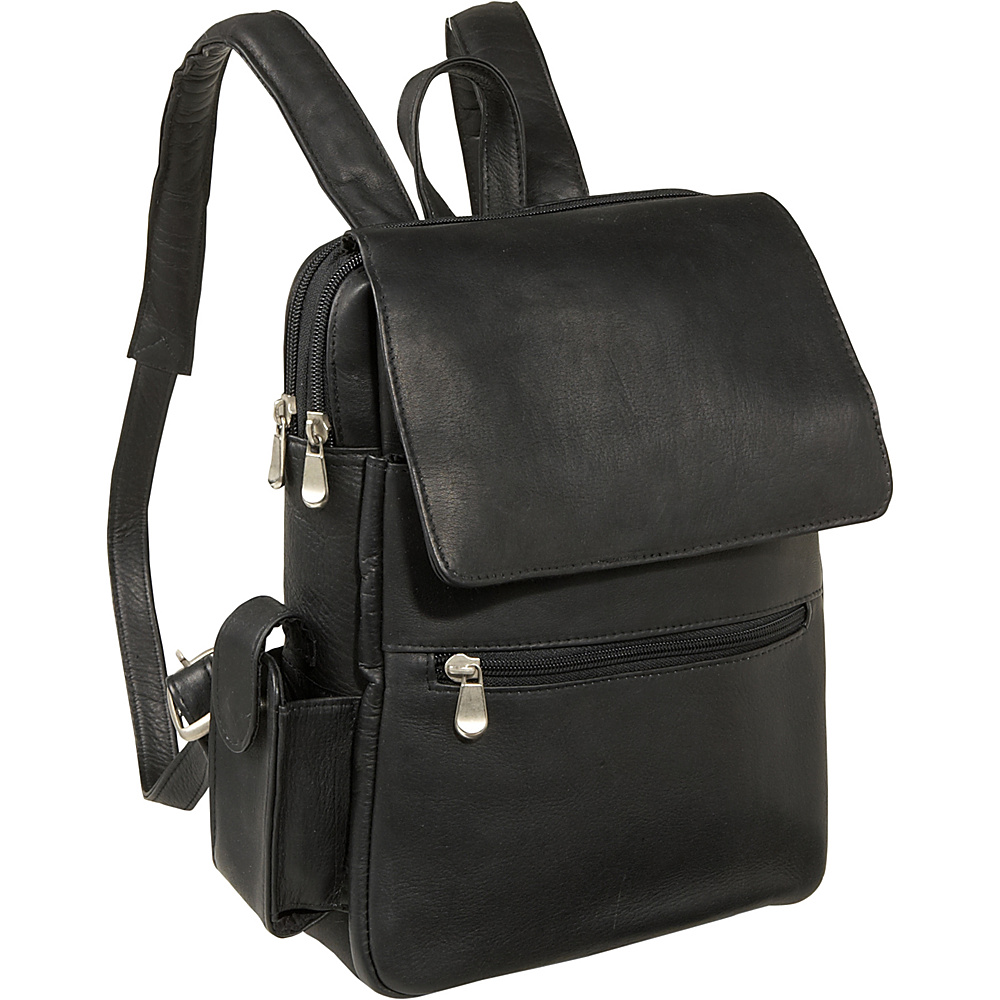 Le Donne Leather Ladies iPad eReader Backpack Black