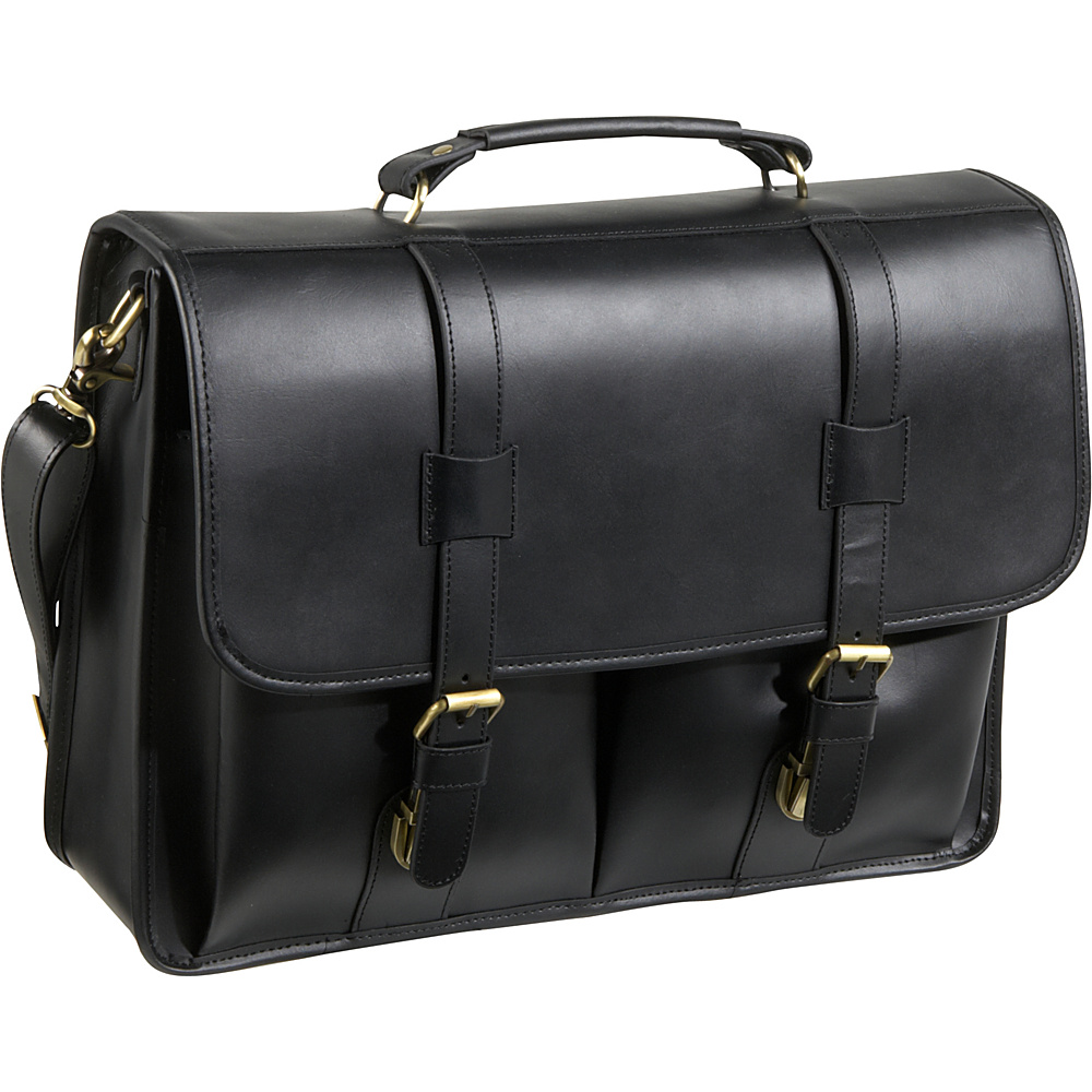 AmeriLeather Leather Executive Briefcase Black AmeriLeather Non Wheeled Business Cases
