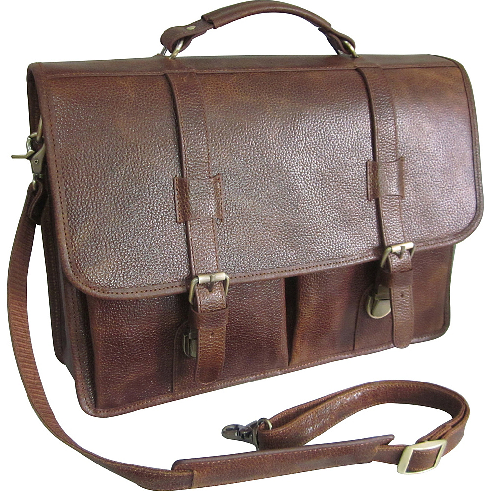 AmeriLeather Leather Executive Briefcase Brown AmeriLeather Non Wheeled Business Cases