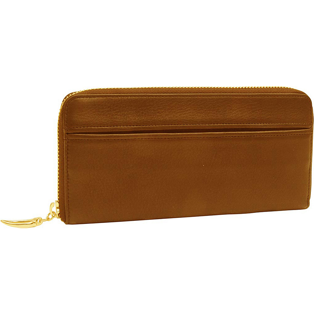 TUSK LTD Donington Gold Zip Clutch Wallet Wood TUSK LTD Women s Wallets