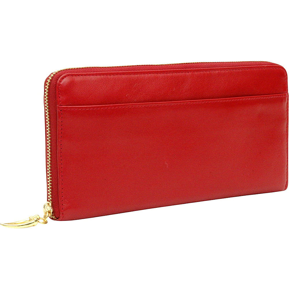 TUSK LTD Donington Gold Zip Clutch Wallet Red TUSK LTD Women s Wallets