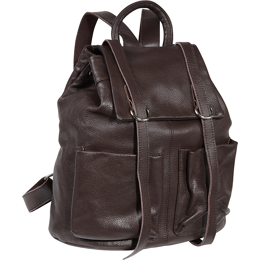 AmeriLeather Chief Backpack Dark Brown AmeriLeather Leather Handbags