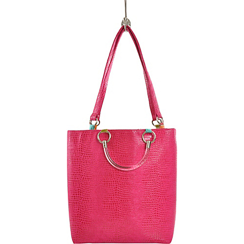 Baxter Designs Large Boa Tote Pink - Baxter Designs Fabric Handbags