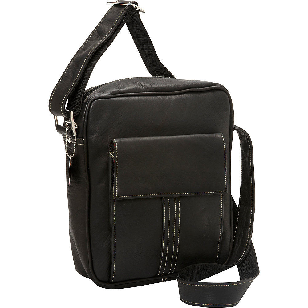 David King Co. Deluxe Medium Size Messenger with Flap Black David King Co. Other Men s Bags