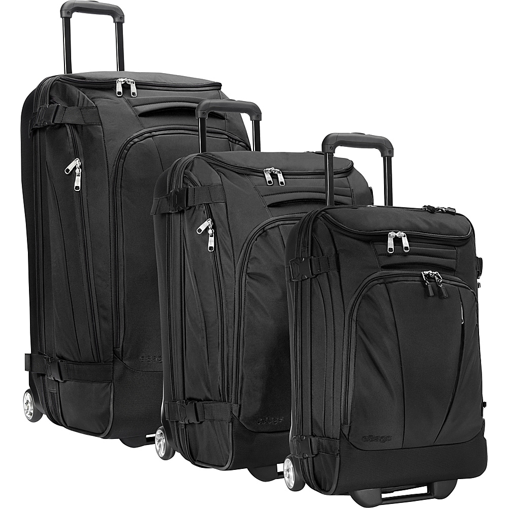 eBags Value Set TLS 29 TLS Junior 25 TLS Mini 21 Wheeled Duffels Solid Black eBags Luggage Sets