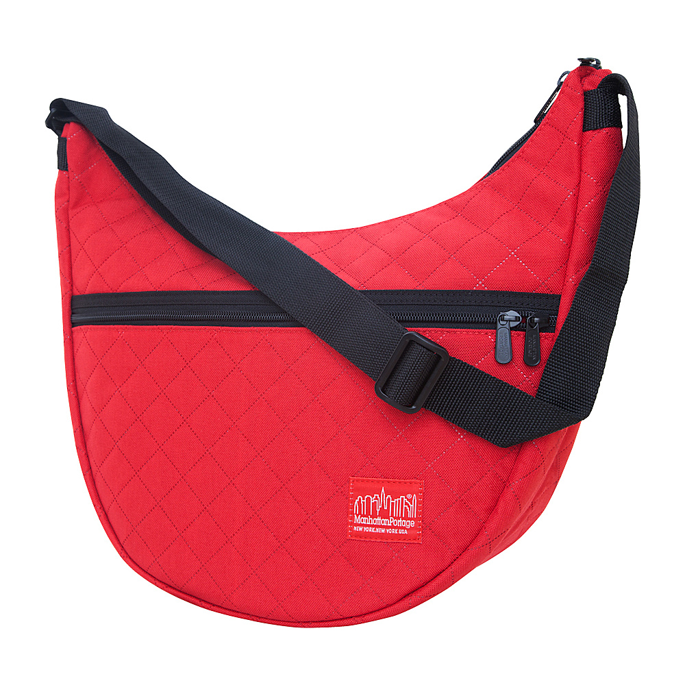Manhattan Portage Quilted Nolita Shoulder Bag Red Manhattan Portage Fabric Handbags