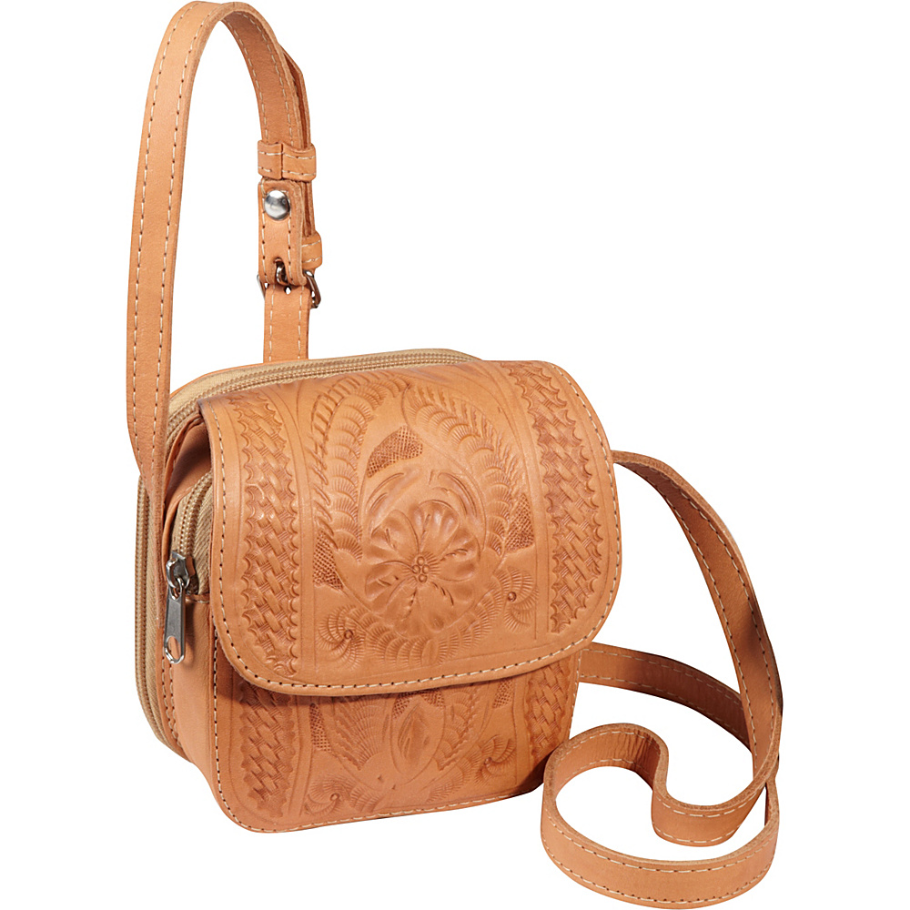 Ropin West Small Cross body Bag Natural Ropin West Leather Handbags