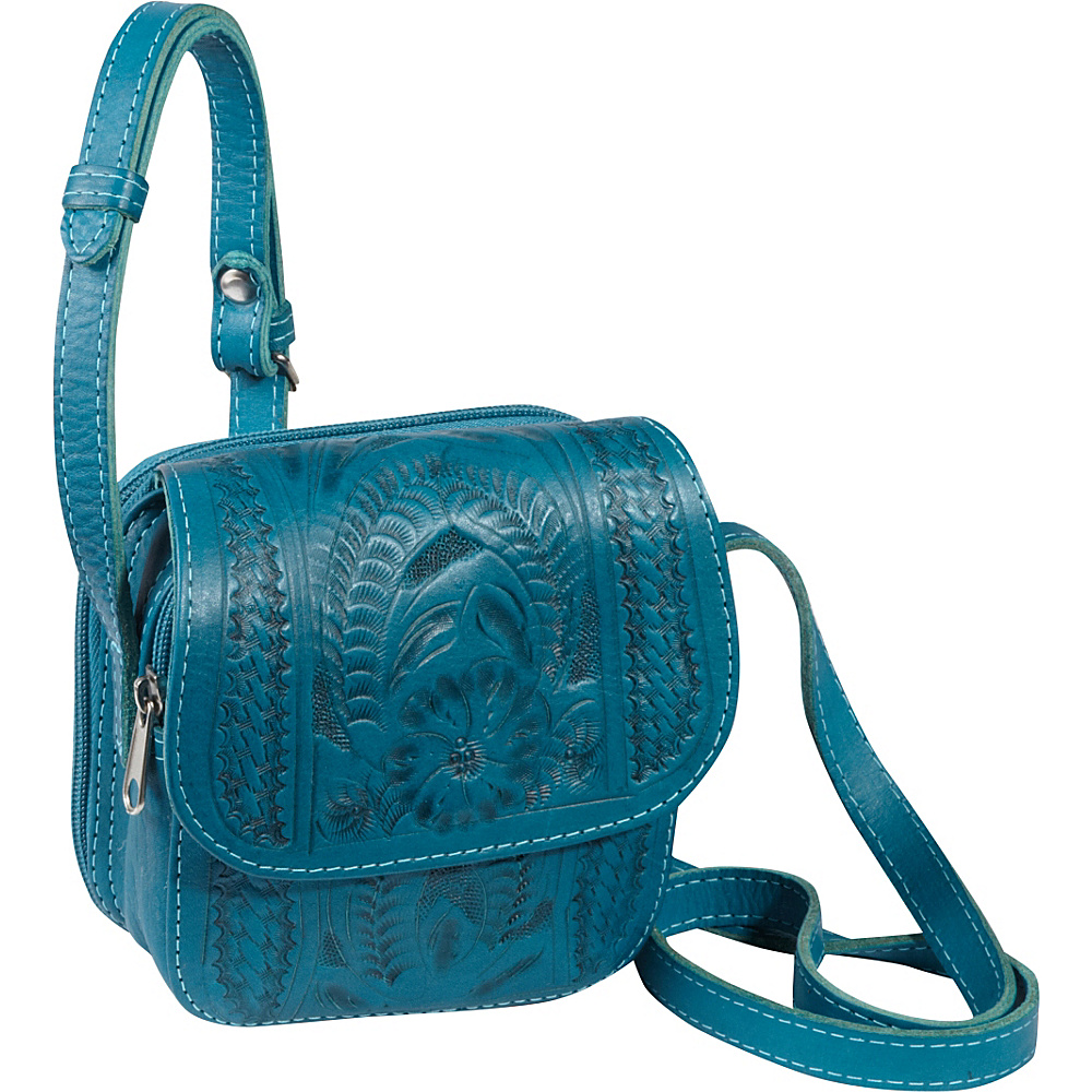 Ropin West Small Cross body Bag Turquoise Ropin West Leather Handbags