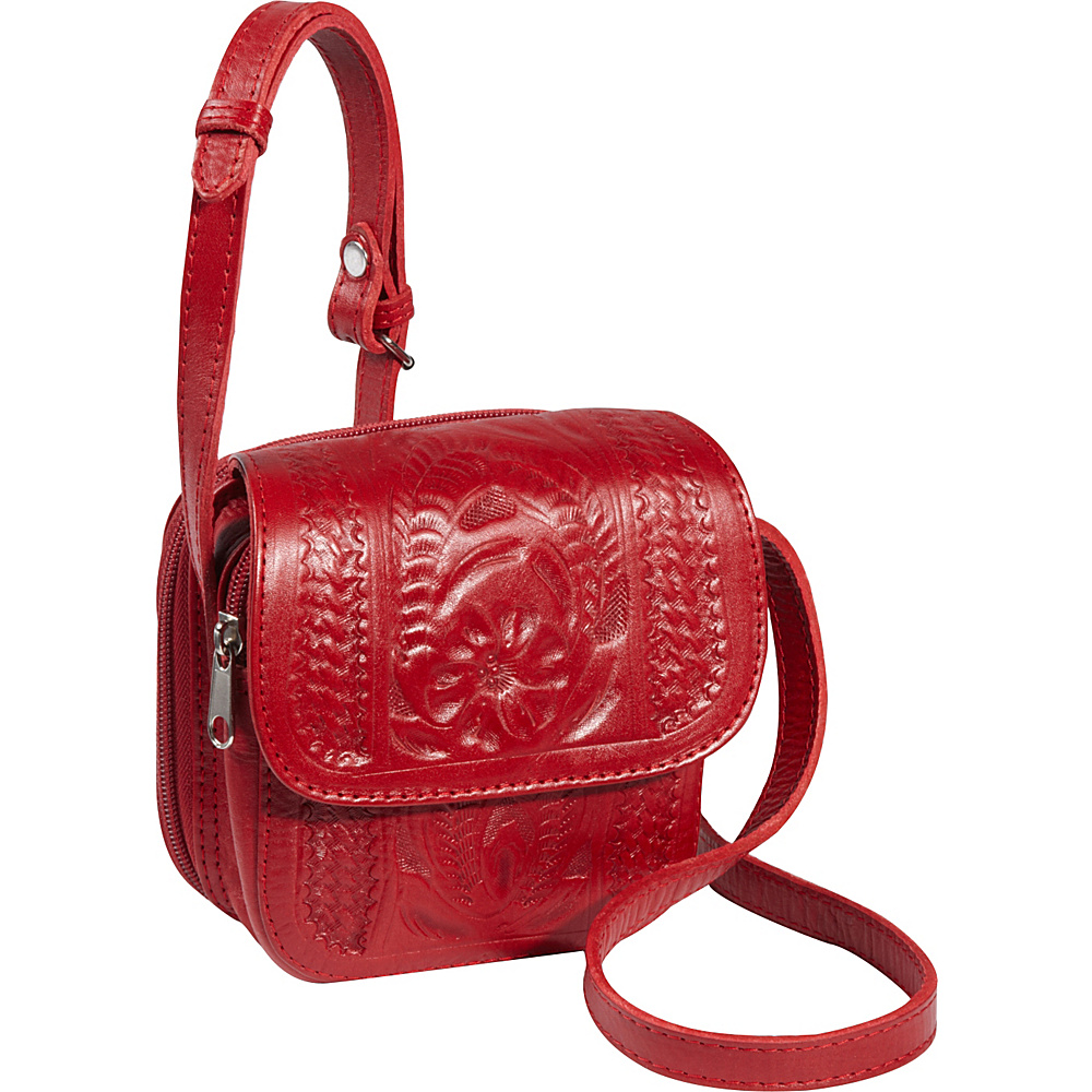 Ropin West Small Cross body Bag Red Ropin West Leather Handbags