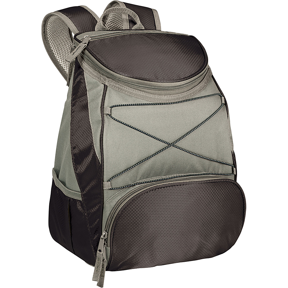 Picnic Time PTX Backpack Cooler Black w Silver Picnic Time Travel Coolers